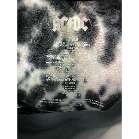 ACDC Shirt Mens Large Tie Dye High Voltage Band size Large - Picture 5 of 8